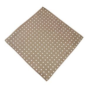 ALLURE MEN'S MULTI-DOT POCKET SQUARE CHOCOLATE / WHITE.